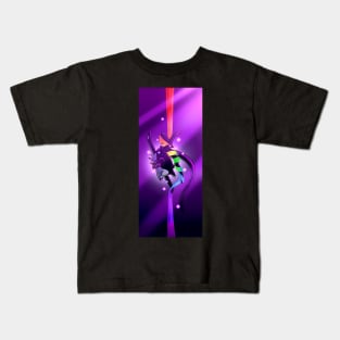 curtain dancing cat Kids T-Shirt